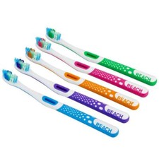REACH Total Care Floss Clean Toothbrush, Assorted, 6/Pk