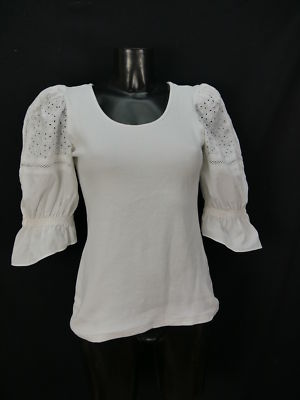 Size 38 costume blouse your sixth sense white cotton with polyester tb2499