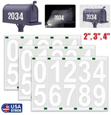3 Size Reflective Mailbox Numbers Sticker 0-9 Self Adhesive Vinyl Waterproof USA
