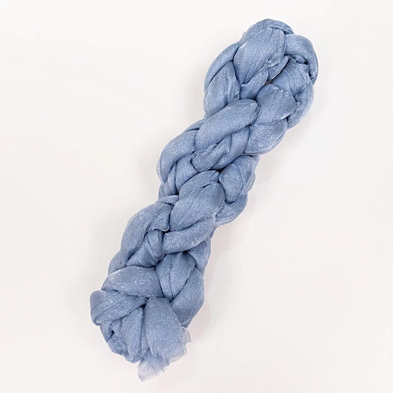 9 ft DUSTY BLUE Sheer Crinkled Organza TABLE RUNNER Party Event Home Decorations - Image 4 of 4