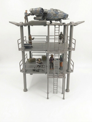 HUGE INDUSTRIAL MECH LANDING PAD 1:18 figure STAR WARS DIORAMA TOWER PLATFORM