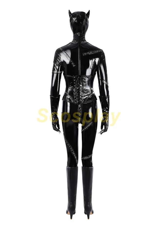 Disfraz de Catwoman Batman Returns Cosplay Traje Conjunto Foto 3 de 4