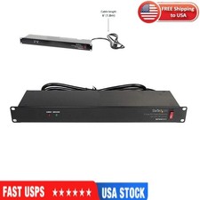 120V/15A 8 Outlet Horizontal 1U Rack Mount PDU Power Strip Network Server Racks