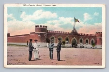 Antique Mexico Postcard TIJUANA Fort Early 20th Century to Madera CA