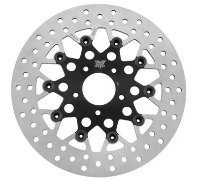 Black 11.5in Floating Mesh Front Brake Rotor Disc Tour Glide Ultra Glide 94-96