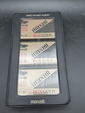 3 Pack Maxell TC-20 Camcorder Tapes HGX-Gold New Sealed w/STORAGE LIBRARY CASE
