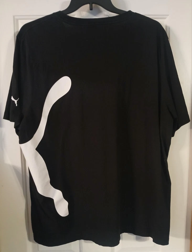 Puma Men's Big Cat T-shirt, Short Sleeves, Black Size 3XL - Image 2 of 3