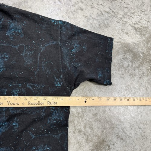 Vintage Nature shirt mens Extra Large bear Yosemite all over print 90s USA aop - Picture 6 of 7