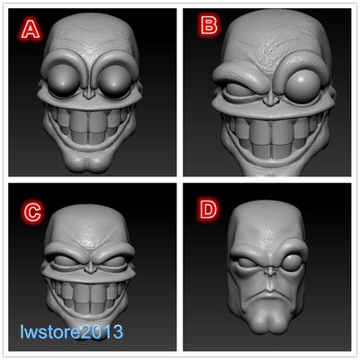 1/6 1/12 1/18 The Mask Man Head Sculpt For 12'' 6'' 3.75'' Male Action Figure Body