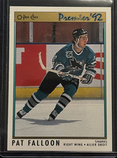 1992 O-PEE-CHEE PREMIER 92 #56 PAT FALLOON ROOKIE CARD. rookie card picture