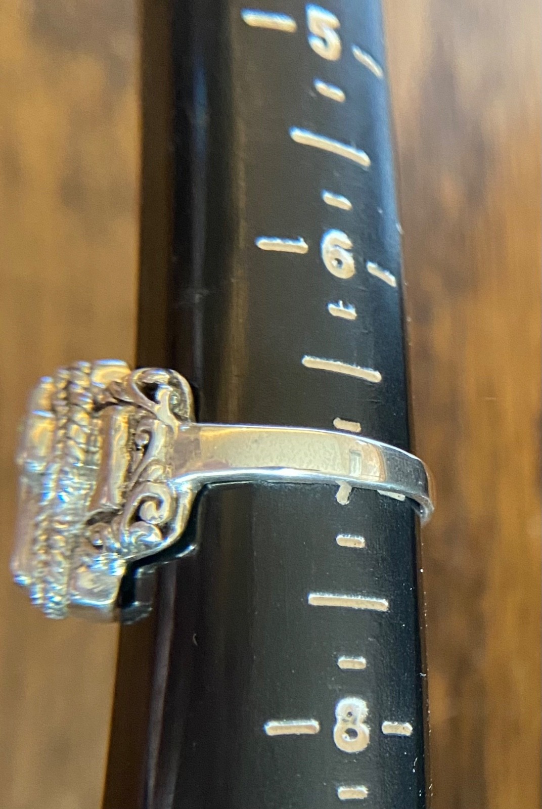 Sarda, Bali Handmade,”Cotton Candy” Opal Simulant & Sterling, Cross Ring