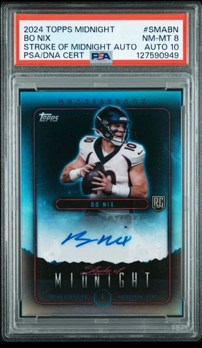 🚀 2024 TOPPS MIDNIGHT STROKE OF MIDNIGHT BO NIX AUTO #SMA-BN RC ROOKIE BRONCOS