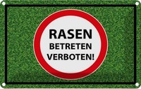 Blechschild 20X30 Cm Rasen Betreten Verboten Warnschild Hinweisschild Sicherheit