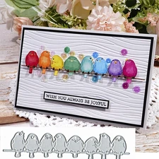 Lots Cute Birds Metal Die Cuts for Card Making,Christmas Flower Frame Bird Card 