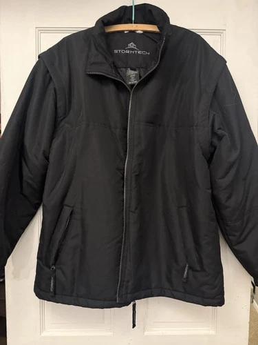 Stormtech Mens L Black Full Zip Stand-Up Collar Lined Polyester Jacket - product listing photo