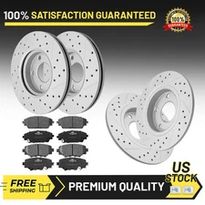 Front Rear Disc Rotors Ceramic Brake Pads for 2014 - 2018 Mazda 3 Japan Built