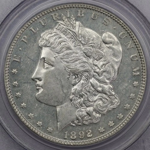 1892 Morgan Silver Dollar - PCGS AU 58 Semi-PL