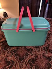 Eagle Craftstor Craft Sewing Tote Storage System Organizer Teal Pink Purple 19  