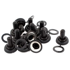 12pcs Replacement 18mm Knob Black Rubber Waterproof Toggle Switch Cover Boot