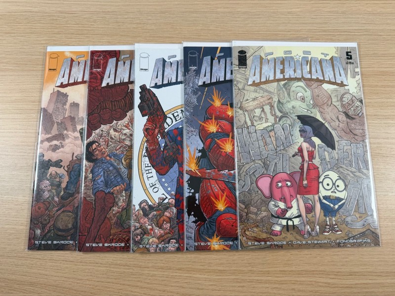 Post Americana #1-5 Image Comics 2020-2021 Steve Skroce 1st Print Bag Board NM