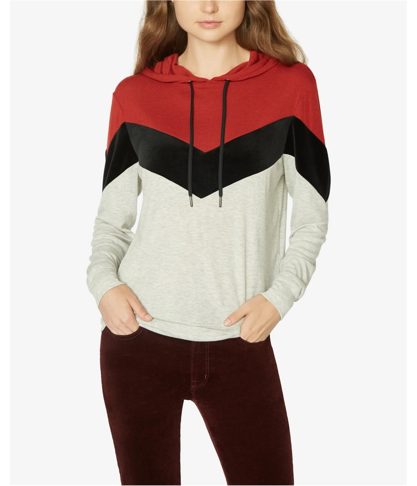 Sanctuary Clothing Womens Tri-Color Hoodie Sweatshirt, red, S
Opens in a new window or tab