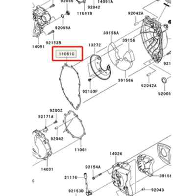 Engine Crankcase Clutch Cover Seal Gasket For Kawasaki ZX-6R 07-18
