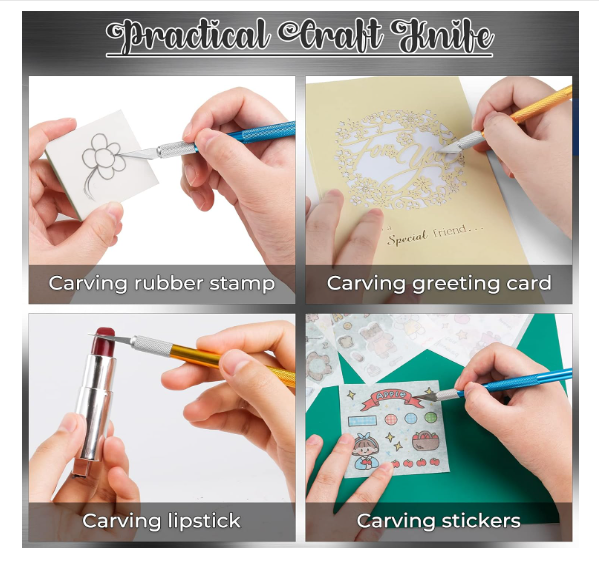 Kit Exacto Knife Set 40 Blade Refill Xacto Knives Leather Craft Pen