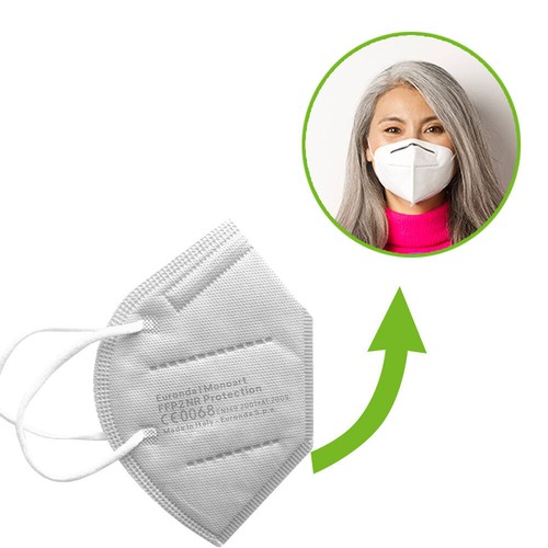 10x farbige FFP2 Masken von Euronda, Atemschutzmasken, 6 Farben, bunt - Bild 31 von 45