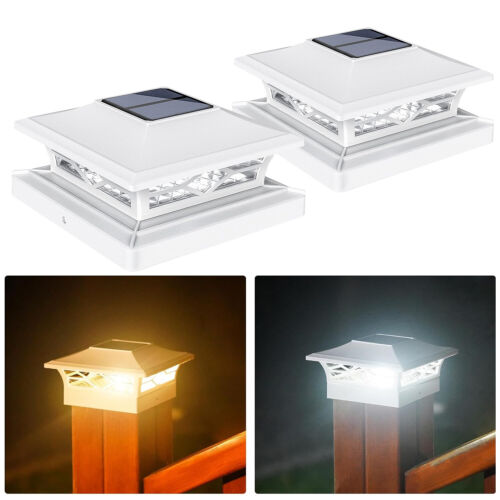 2-8PCS Solar Post Cap Lights Waterproof Outdoor Garden Fence Deck Lamp 2 Modes - Picture 13 of 23