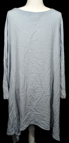 Holy Clothing Gothic Renaissance Light Blue Embroidered Asymmetrical Tunic Dress - Picture 2 of 7