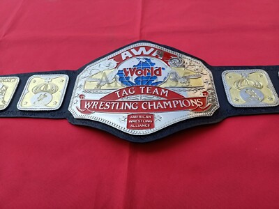 wawawa メタルマッスル AWA WORLD TAG TEAM WRESTLING CHAMPIONS BELT 4MM ZINC & 24K NICKLE