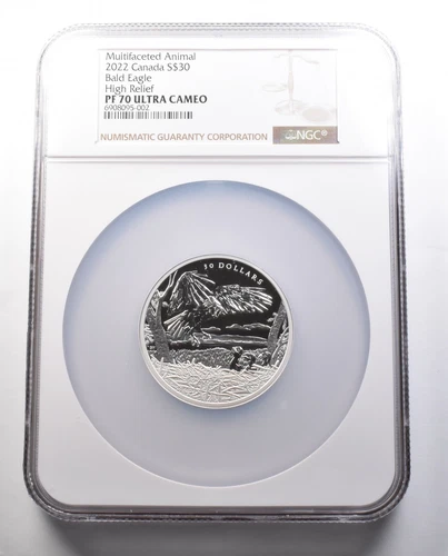 2022 Canada 30 Dollars Silver Multifaceted Animal Bald Eagle PF70 UCAM NGC *7300