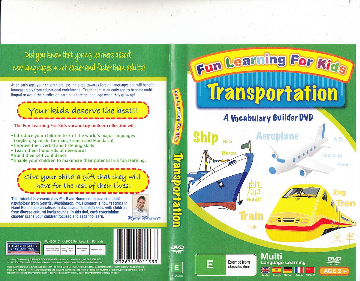 Fun Learning For Kids-Transportation-A Vocabulary DVD-2009-Baby-DVD | eBay