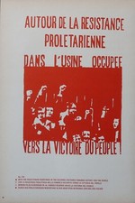 Affiche mai 68 AUTOUR DE LA RESISTANCE / CANCER GAULLISTE poster DOBSON 45 46