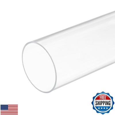 MECCANIXITY Acrylic Pipe Rigid Round Tube Clear 61mm(2 3/8 inch) ID 65mm OD 3