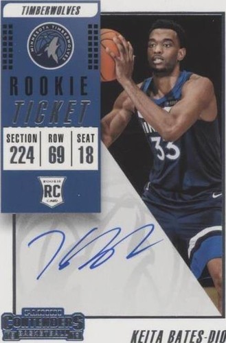 2018-19 Panini Revolution Keita Bates-Diop CNY RED CRACKED ICE RC