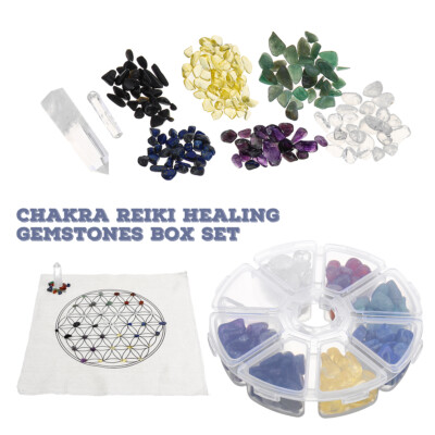 7 Types Chakra Stones Crystal Reiki Healing Energy Natural Gemstone Set with Cloth