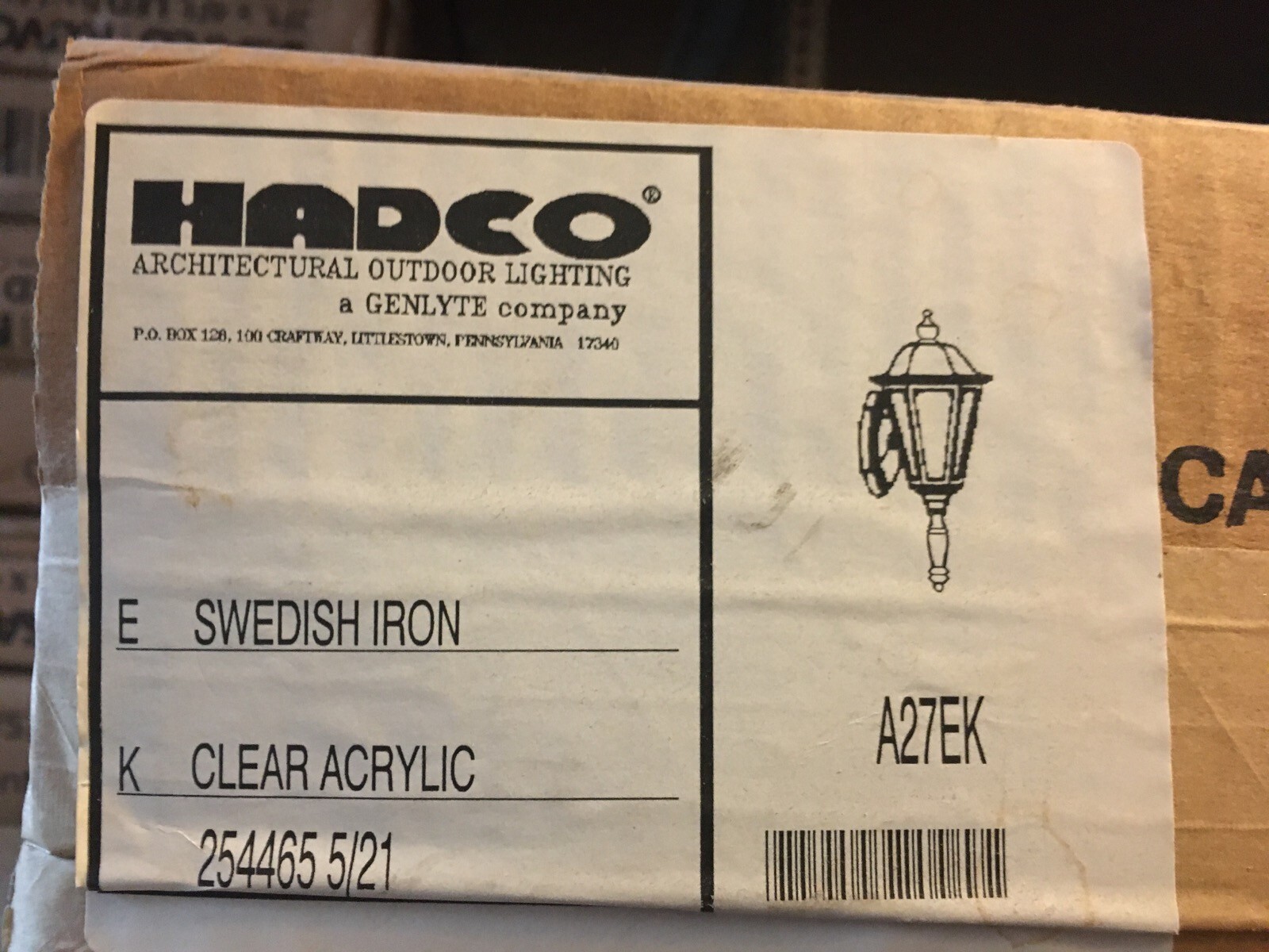 Hadco Box Vintage Hadco A27EK Swedish Iron Wall Fixture | eBay