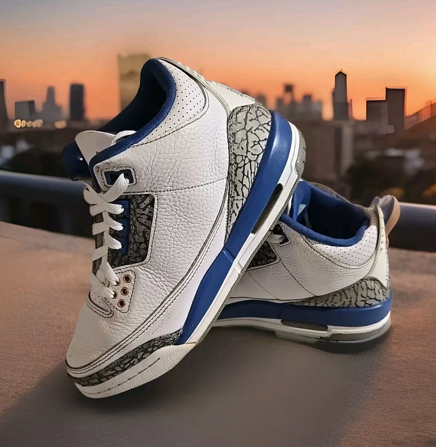 Nike Air Jordan 3 Retro Washington Wizards bianco blu DM0967 148 taglia 6 anni