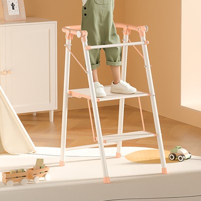 2-Step Kitchen Stepper Adult Folding Step Stool Kids Folding
