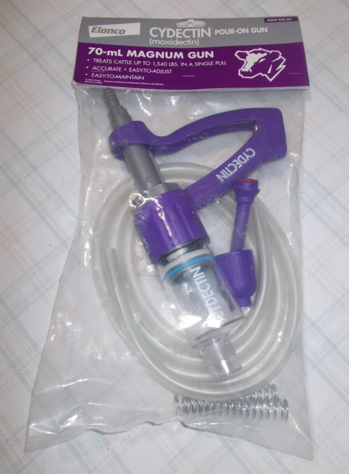 ELANCO 70ml Cydectin Magnum Pour On Gun Applicator Cattle Accurate Adjustable Livestock