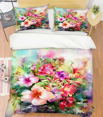 3D Blooming Flower ZHUA259 Bed Pillowcases Quilt Duvet Cover Set Queen King Zoe