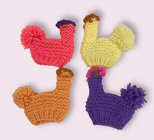 Vintage Handmade Crochet Egg Covers Easter Chicken Country Kitchen Farm Kitsch