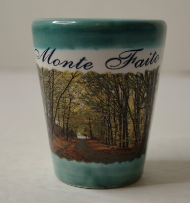 MONTE FAITO ITALY CERAMIC SHOT GLASS