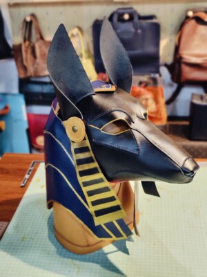 Authentic Leather Anubis Mask - Handcrafted from Top-Grain Cowhide