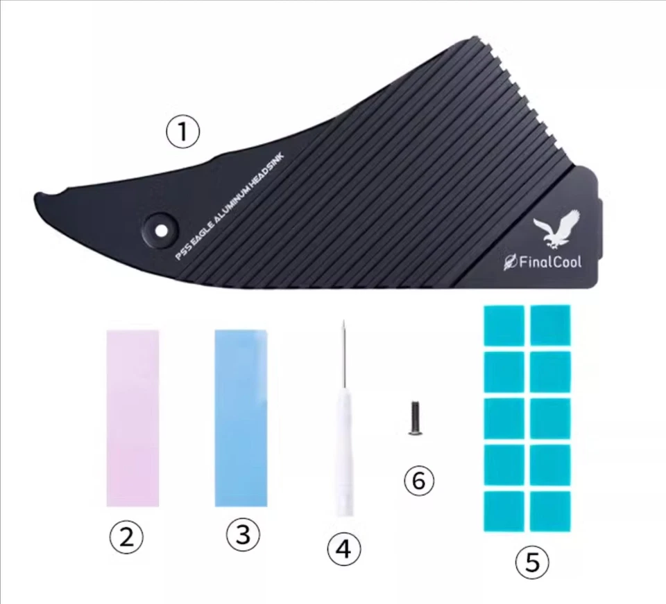 PS5 Special customization M.2 2280 nvme PCI-E SSD Cooling Heat sink fin Aluminum - Image 3 of 4