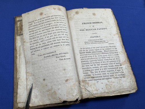 RaRe 1826 1stEd. Francis Berrian, or the Mexican Patriot Vol. I by Timothy Flint - Imagen 8 de 22