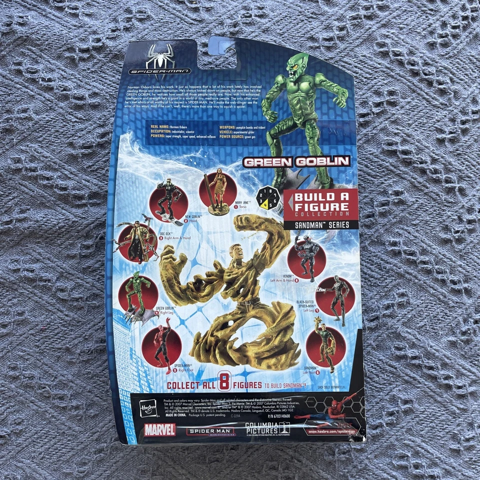 Spider-Man 3 Duende Verde Figura Construye Una Figura Conjunto Hombre de Arena BAF NUEVO EN CAJA Foto 2 de 4