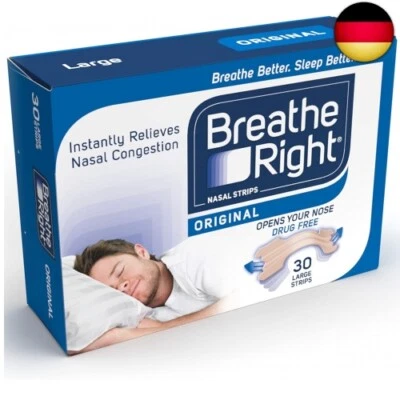MARKE BREATHE RIGHT Breathe Right Nasenstreifen Original Large 30s | Lindert sofort verstopfte Nase