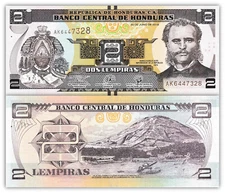 Honduras 2 Lempira, 2019, P-97d, Uncirculated